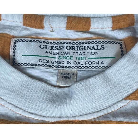 Guess Originals American Tradition Striped T-Shirt Size L - Picture 2 of 7